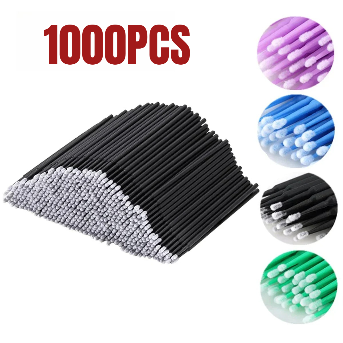 Beauty Makeup Tool - 1000/500PCS 속눈썹 청소 브러시 ​​매우 다채로운