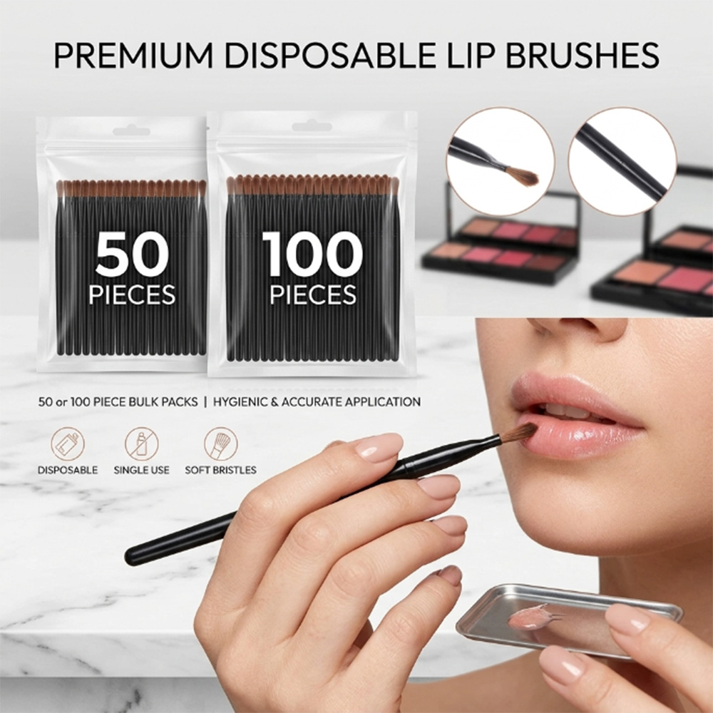 Beauty Makeup Tool - 50/100pcs 일회용 립 브러쉬 세트 립스틱