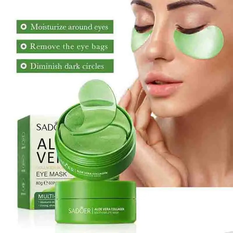 Collagen Eye Patch - 알로에 베라 콜라겐 아이 마스크, 다크