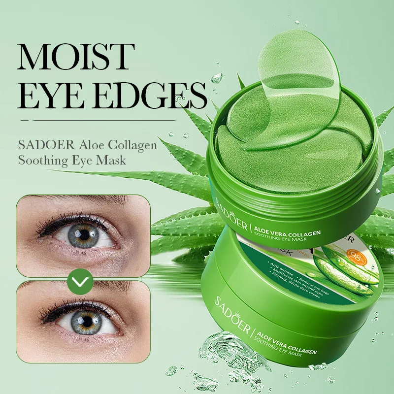 Collagen Eye Patch - SAODER 60Pcs 알로에 베라 콜라겐 아이