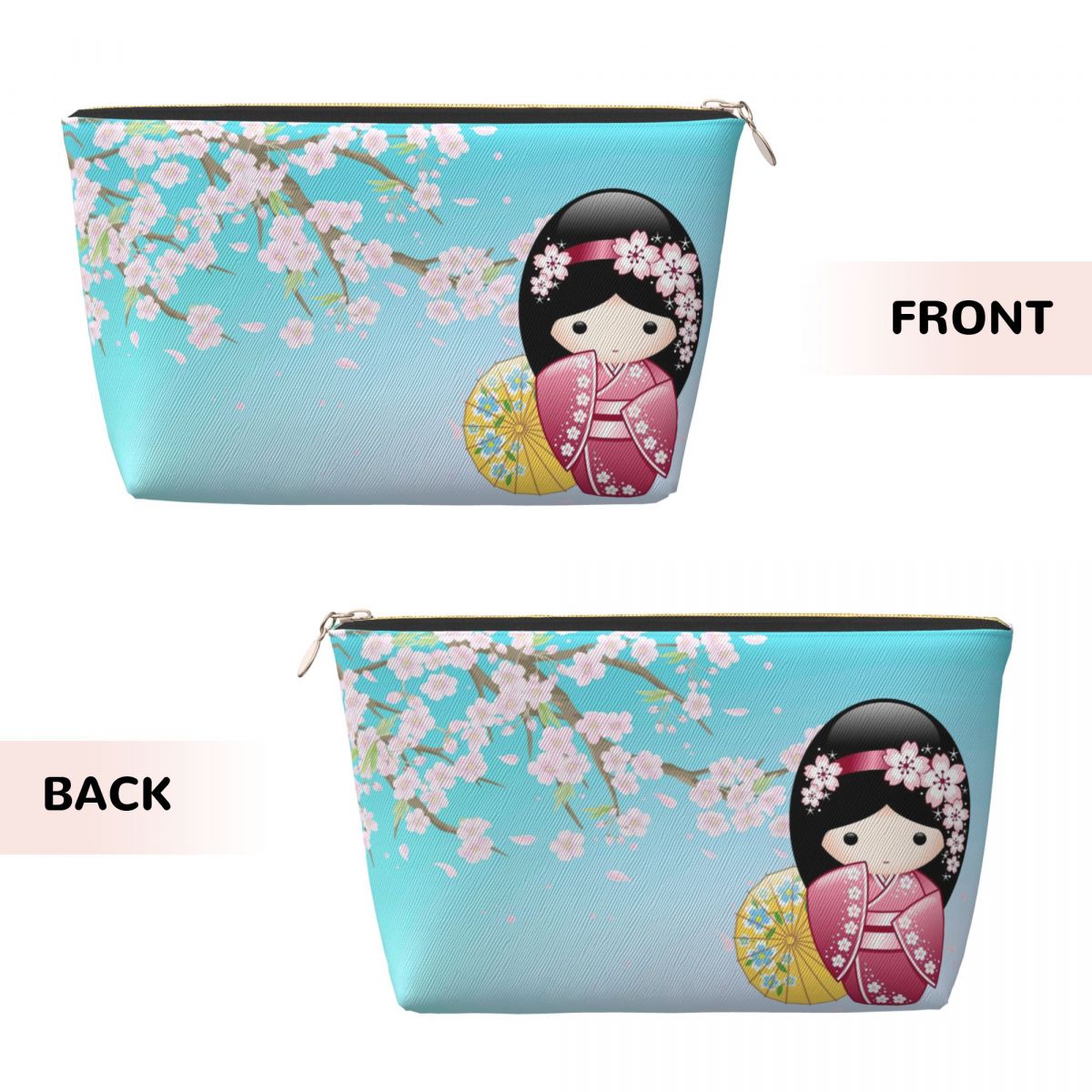 맞춤형 여행 코케시 인형 세면 가방, 일본 기모노 게이 - Beauty Makeup Kit For Girls 리뷰 및 가격