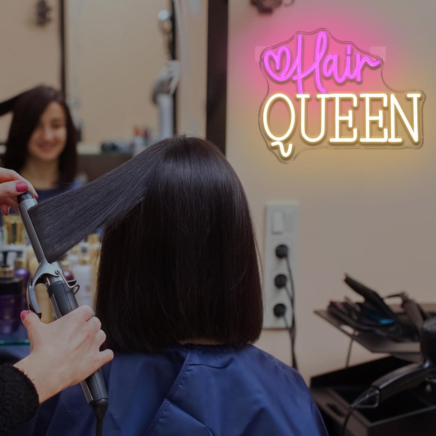 헤어 퀸 네온사인 조광 가능 이발소 네온라이트 사인 헤 - Beauty Makeup Studio 리뷰 및 가격