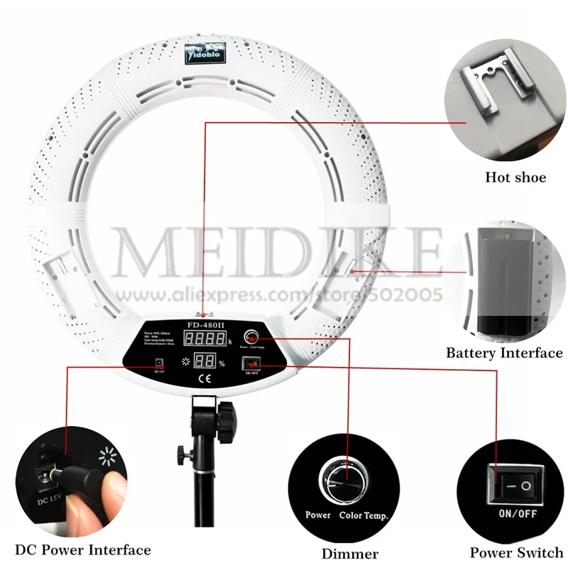 이도블로 96W 링 라이트 FD-480 프로 뷰티 스튜 - Beauty Makeup Studio 리뷰 및 가격