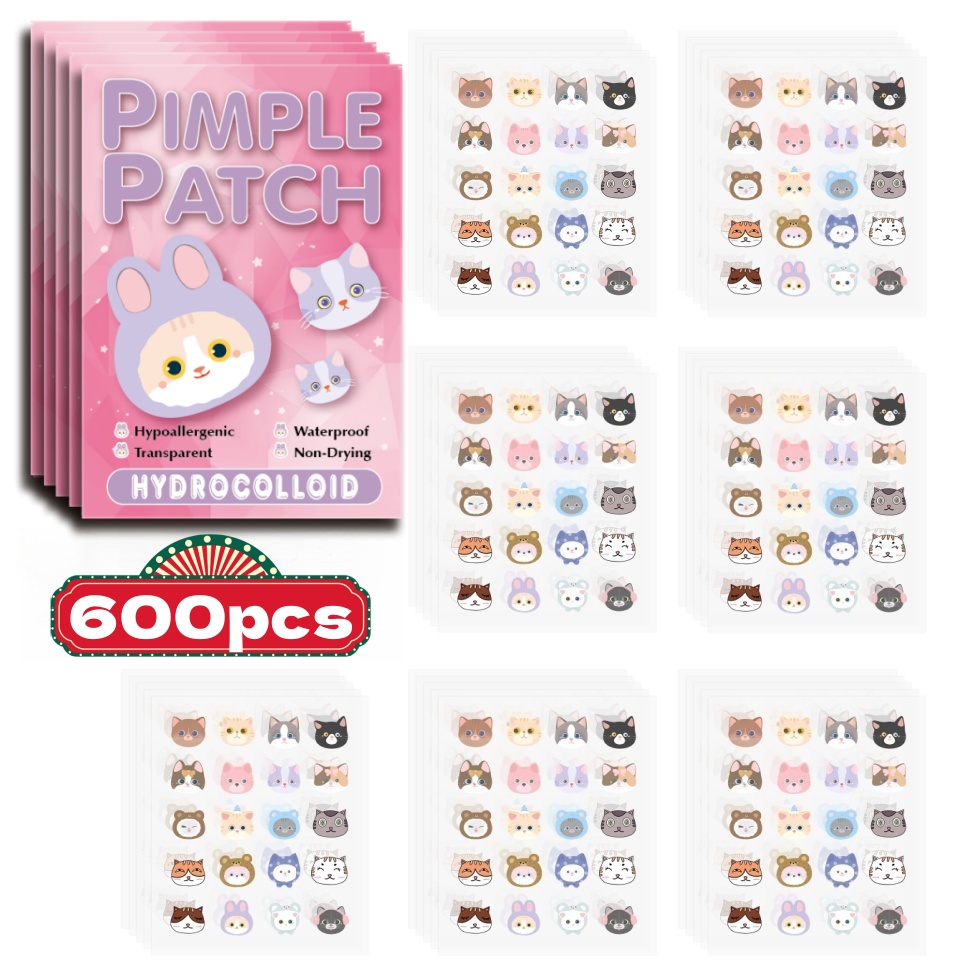 600개 만화 여드름 패치, 귀여운 고양이 모양의 얼굴 - Pressed Powder Foundation 리뷰 및 가격