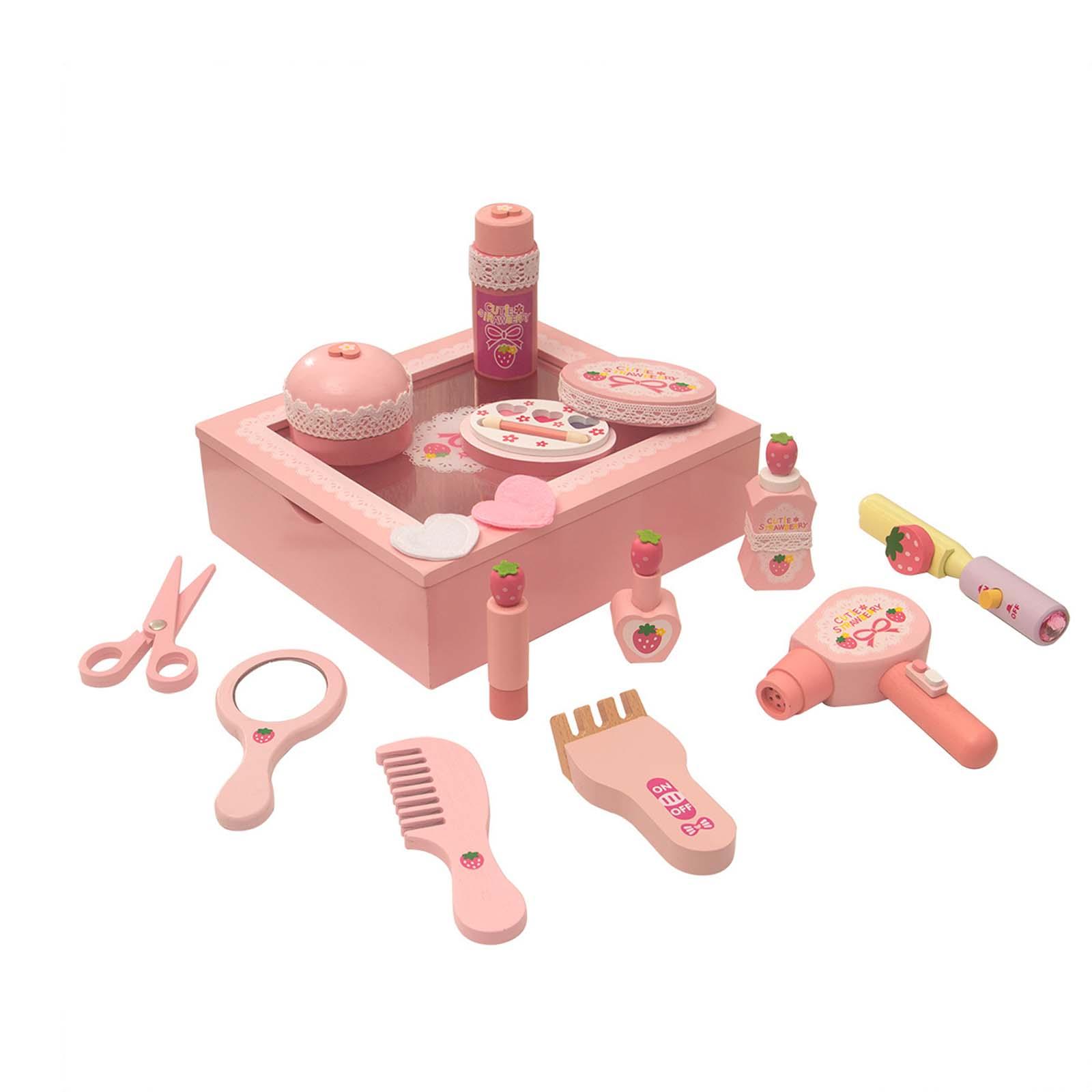 나무 화장품 장난감 세트 어린 소녀들을 위한 미세 운동 - Beauty Makeup Kit For Girls 리뷰 및 가격