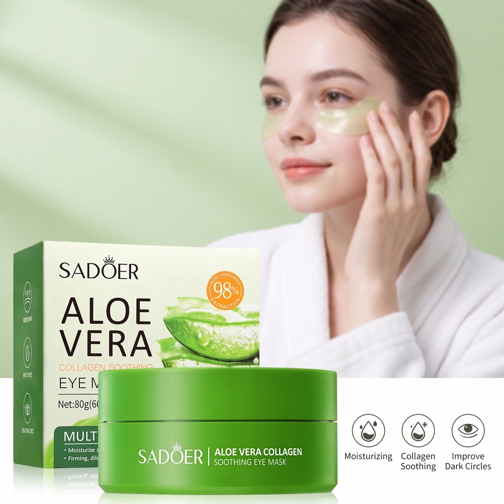 60pcs 알로에 베라 콜라겐 아이 마스크 안티 다크  - Collagen Eye Patch 리뷰 및 가격